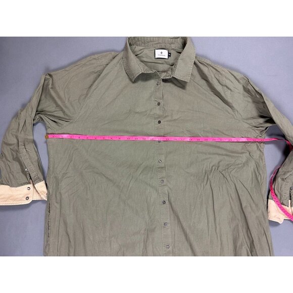 Tuckernuck Shiver Shirt Dress Midi Length Button Front Women's Army Green XXXL - Picture 8 of 9